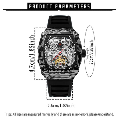 MUSANFIGO MF01 barrel watch size diagram 4.7cm case 2.6cm thickness
